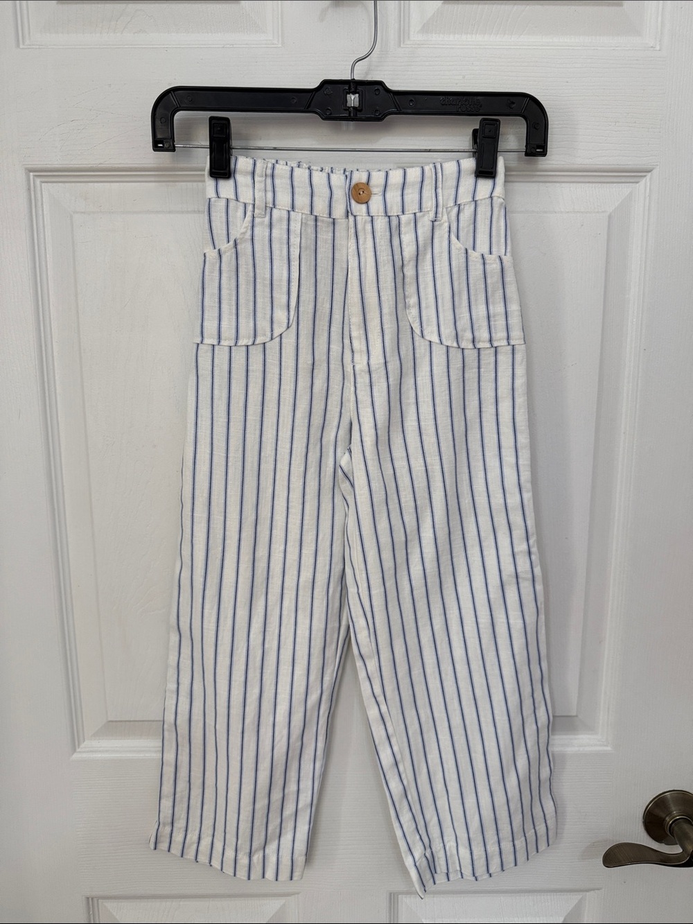 Zara girl’s striped linen and cotton blend pants